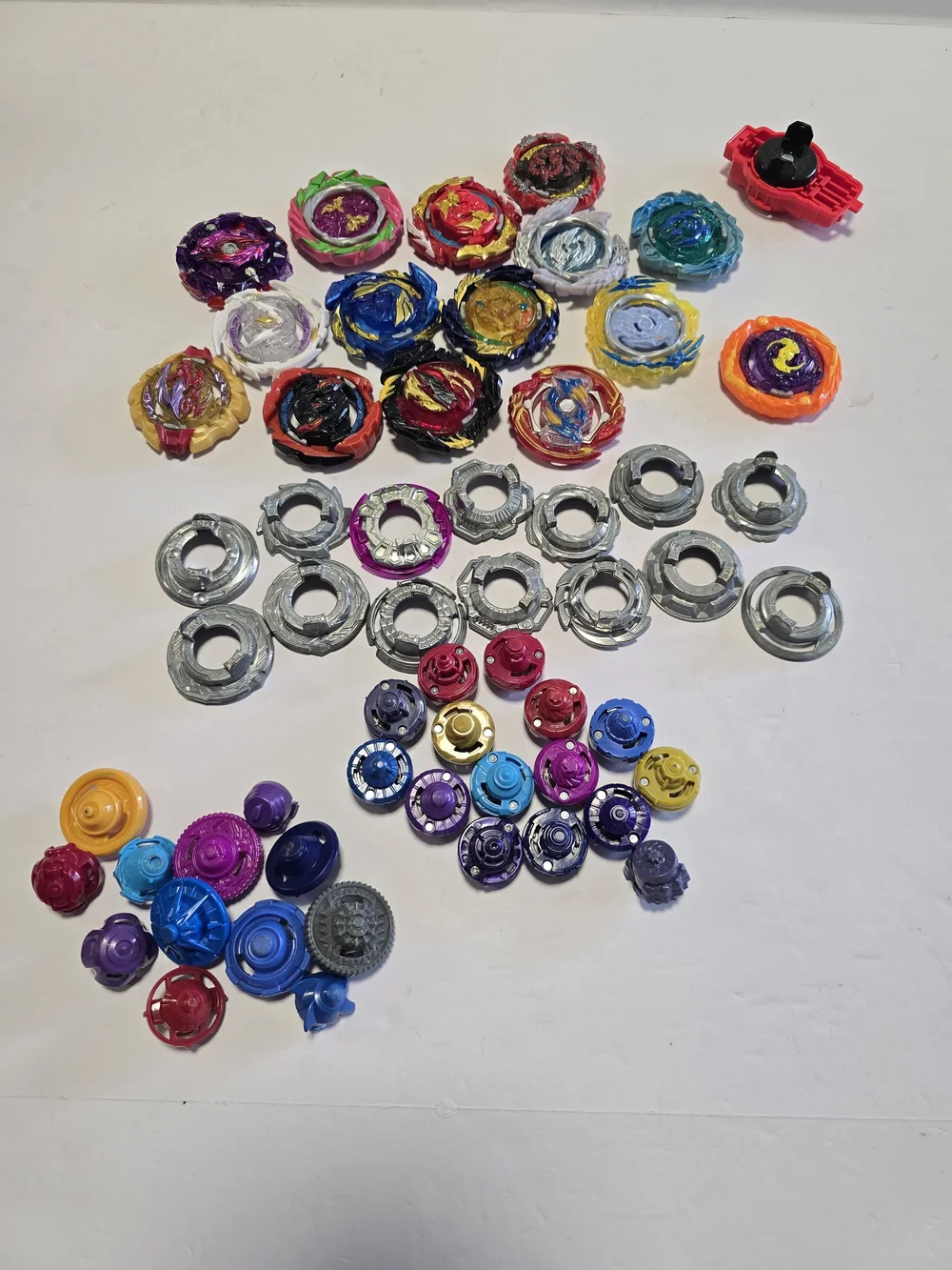 Beyblade Burst Lot Tops Discs Drivers Launcher Mixed Toy Set 15 Complete
